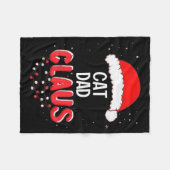 Cat Dad Santa Claus Christmas Matching Costume For Fleece Deken (Voorkant (Horizontaal))