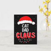 Cat Dad Santa Claus Christmas Matching Costume For Kaart (Gele Bloem)