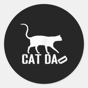 Cat Dad Shirt - Perfect voor Cat Dad's Day Ronde Sticker