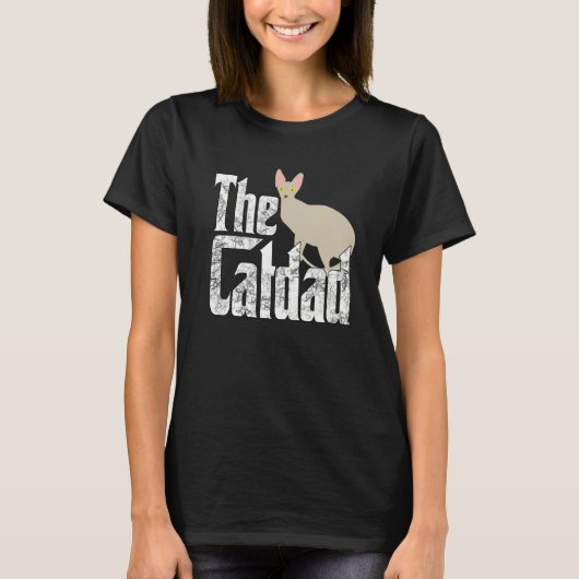Cat Dad The Catfather Crazy Cat Father Kitty Daddy T-shirt (Voorkant)