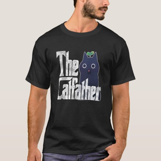 Cat Dad The Catfather Crazy Cat Father Kitty Daddy T-shirt (Voorkant)