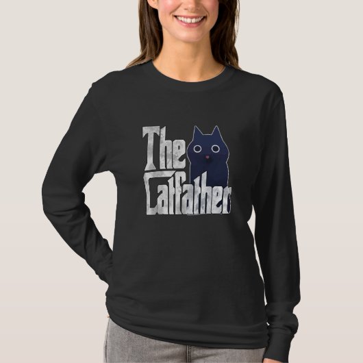 Cat Dad The Catfather Crazy Cat Father Kitty Daddy T-shirt (Voorkant)