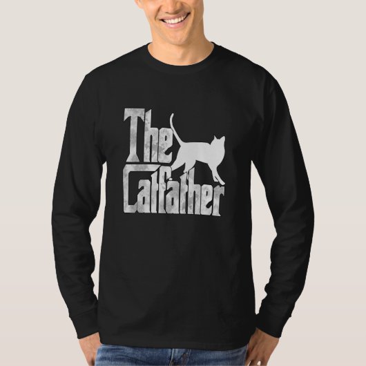 Cat Dad The Catfather Crazy Cat Father Kitty Daddy T-shirt (Voorkant)