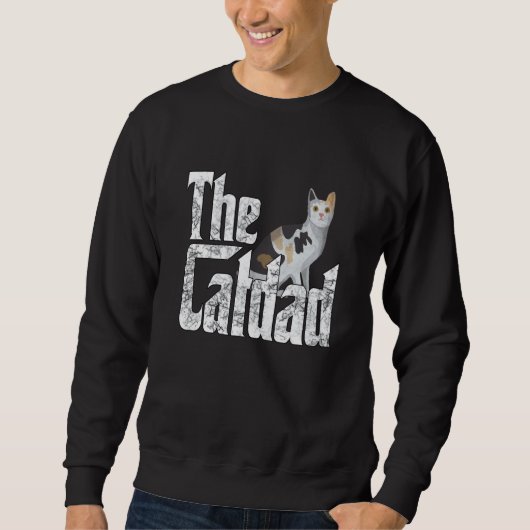 Cat Dad The Catfather Crazy Cat Father Kitty Daddy Trui (Voorkant)