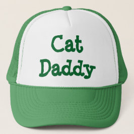 Cat Dad Trucker Hat Green Trucker Pet