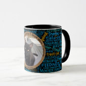 Cat Dad Valentijn Foto en Word Cloud Mok (Voorkant rechts)