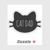 CAT DAD vinyl gesneden aangepaste Sticker (Vel)