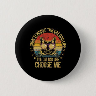 Cat Dad Voor Mannen Funny Cat Dad Vaderdag Ronde Button 5,7 Cm