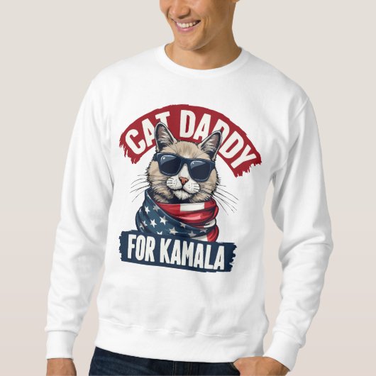 Cat Daddies voor Kamala Funny Cat Dad Trui (Voorkant)