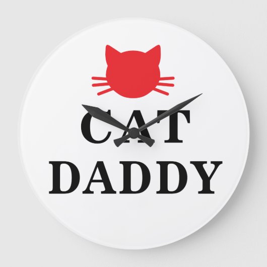 Cat Daddy Clock Grote Klok (Voorkant)