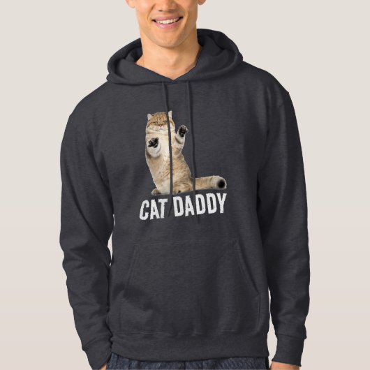 CAT DADDY DAD FUNNY CAT SWEAT - SHIRT À CAPUCHE ME (Devant)