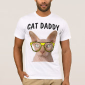 CAT DADDY DAD SPHYNX grappige t-shirts (Voorkant)
