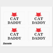 Cat Daddy Rectangle Stickers (Vel)
