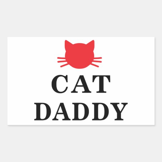 Cat Daddy Rectangle Stickers (Voorkant)