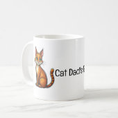 Cat Dads Rule mok - een geweldig Vaderdag cadeau (Voorkant links)