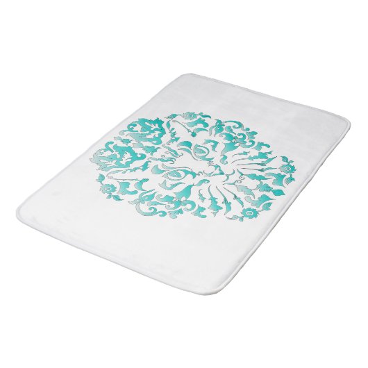 Cat Damask Bath Mat (Gekanteld)