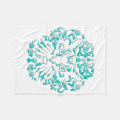 Cat Damask Fleece Blanket (Voorkant (Horizontaal))