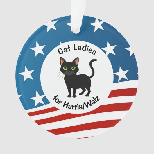Cat Dames voor Harris / Walz Design Acryl Ornament (voorkant)