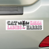 Cat dames voor Kamala Harris Bumpersticker (Op auto)