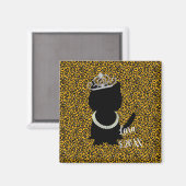 Cat Darling Tiara Feestje Magneet (Voorkant / Achterkant)