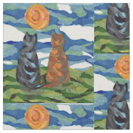 Cat Day Dreams Art Stof