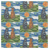 Cat Day Dreams Art Stof (Swatch)