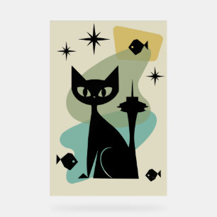 Cat de Seattle moderne du milieu du siècle