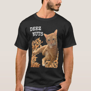 Cat DEEZ NUTS-grap met casheems T-shirt