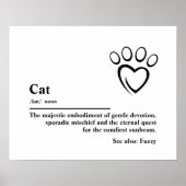 Cat Definition Wall Art Typography Poster (Voorkant)