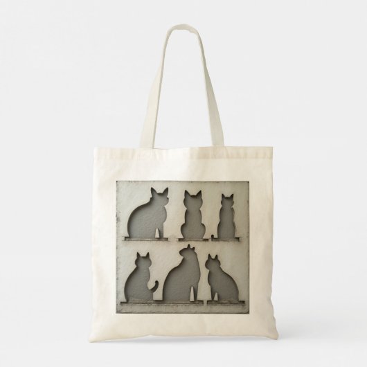 Cat design canvas tas (Achterkant)