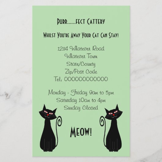 Cat Design Cattery Flyer (Voorkant)