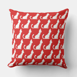 Cat Design Rood Sierkussen