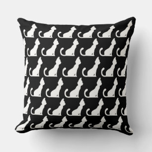 Cat Design zwart Sierkussen