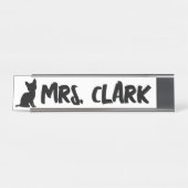 CAT DESK Custom Teacher Name Plate Bureau Naambordje (Voorkant)