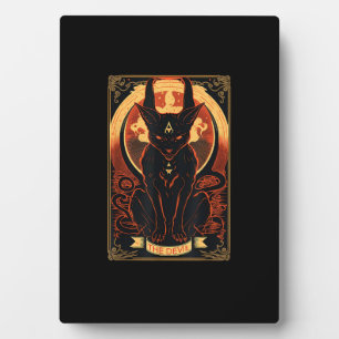 Cat Devil Tarot Kaart Grafische illustratie Fotoplaat