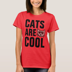 CAT die zonnebrillen draagt, CATS IS COOL T-shirts