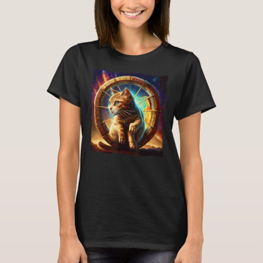 Cat Dinosaur Space T-shirt (Voorkant)