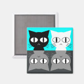 cat dirty clean dishwasher magnet (Recto/Verso)