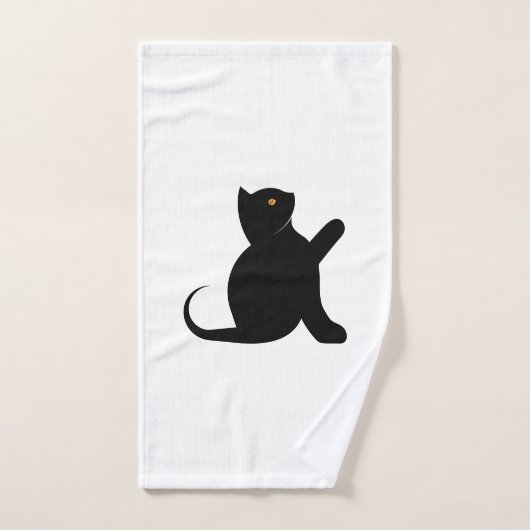 Cat dit bonjour (Serviette à main)