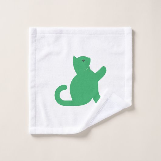 Cat dit bonjour (Gant de toilette)