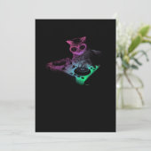 Cat DJ gift Bedankkaart (Staand voorkant)