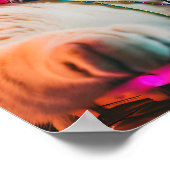 Cat DJ Party Vibes, Cat Lover Gift Poster (Hoek)