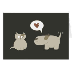 Cat Dog Funny Love First Sight