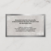 Cat Dog Logo | Metaalgrens Visitekaartje (Achterkant)