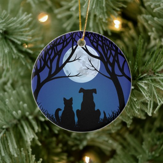Cat & Dog Ornament Meilleurs Amis Ornements Person (Arbre)