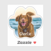 Cat Dog Paw Photo Custom Cut Vinyl Sticker (Feuille)