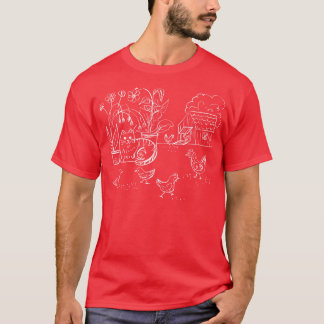 Cat Doodle Cat Boerderij T-shirt