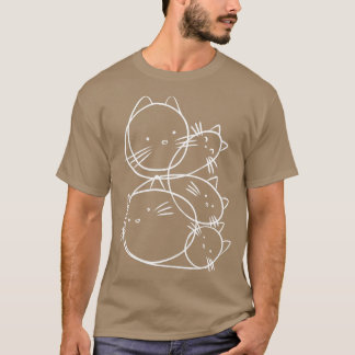 Cat Doodles Lines beroemd gemaakt door Tobe Fonsec T-shirt