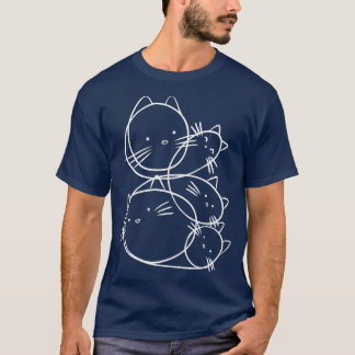 Cat Doodles Lines beroemd gemaakt door Tobe Fonsec T-shirt