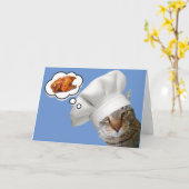 Cat Dreaming of Chicken get good Kaart (Gele Bloem)